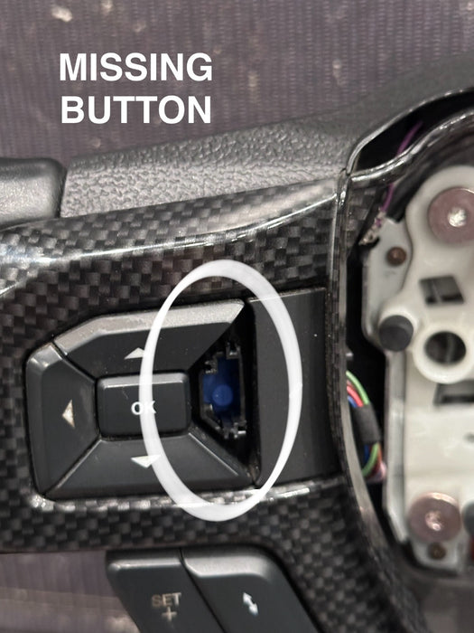 2017-2019 FORD F250 F350 F450 CARBON FIBER STEERING WHEEL OEM *FAULT/PARTS ONLY*