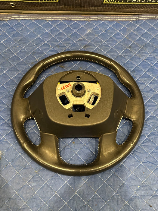 2017 NISSAN TITAN XD LEATHER STEERING WHEEL OEM *SLIGHT WEAR 3-5*