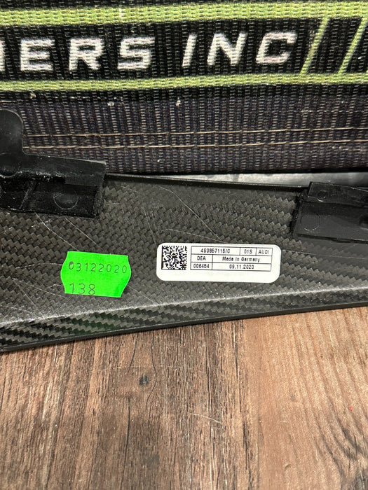 2021 AUDI R8 GAUGE CLUSTER LEFT RIGHT CARBON FIBER TRIM PAIR OEM *READ/SCUFFS*