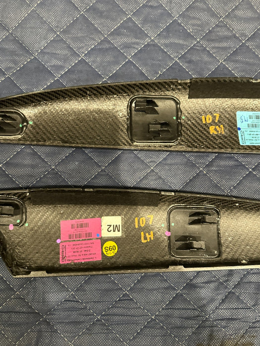 2014 AUDI R8 PLUS LEFT RIGHT CARBON FIBER DOOR PANEL TRIMS MOULDING 420 867 410
