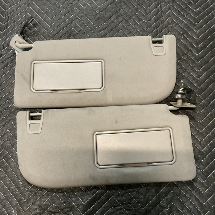 2017-2019 FORD F250 F350 F450 LEFT & RIGHT GRAY SUN VISORS OEM~MINOR STAINS~