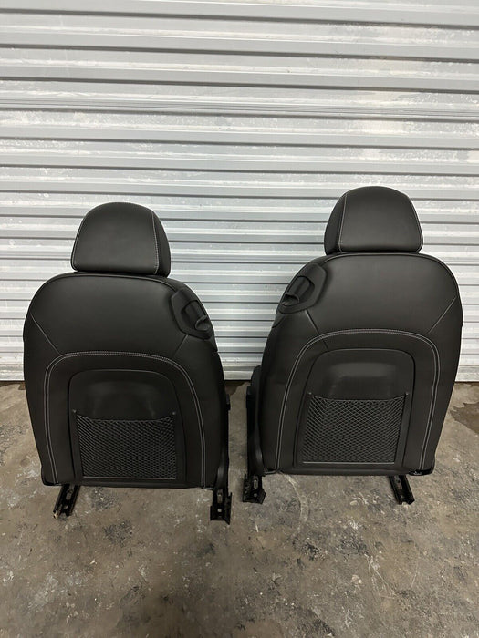 2011 2014 AUDI R8 5.2L V10 WHITE DIAMONDS STITCHING LEATHER BUCKET SEATS OEM