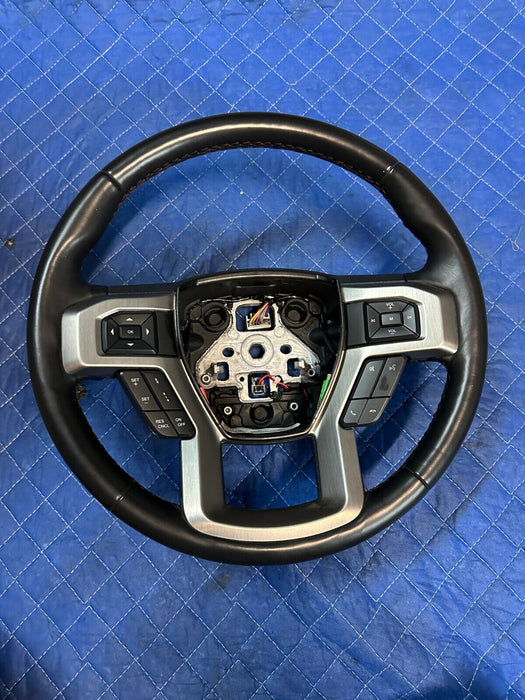 2020-2022 FORD F350 BLACK LEATHER STEERING WHEEL ADAPTIVE CRUISE/ HEATED OEM