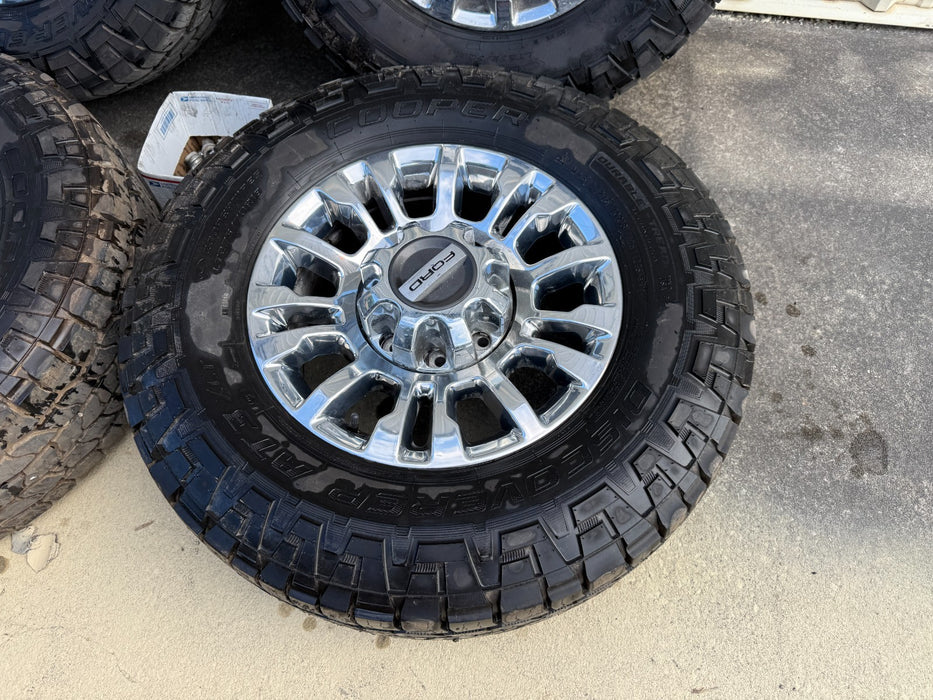 FORD F250 F350 ALLOY FACTORY WHEELS COOPER DISCOVERER AT3XLT LT275/70R18