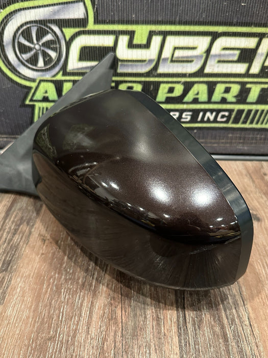 2010 NISSAN 370Z DRIVER LEFT DOOR MIRROR BLACK CHEERY (NAG) OEM