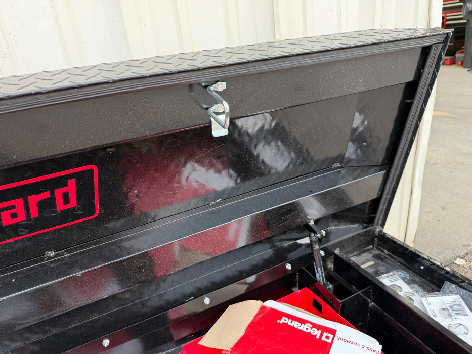 72 in. Gloss Black Aluminum Full Size Low Profile Crossbed Truck Tool Box