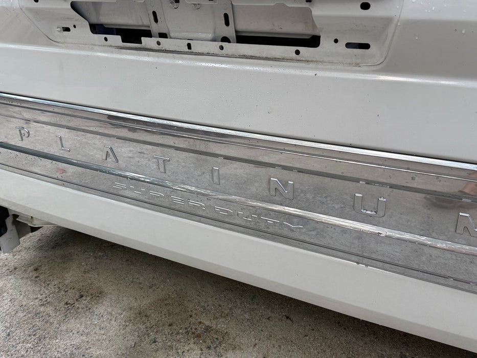 2020 2021 2022 FORD F250 F350 F450 PLATINUM TAILGATE W/ STEP STAR WHITE OEM
