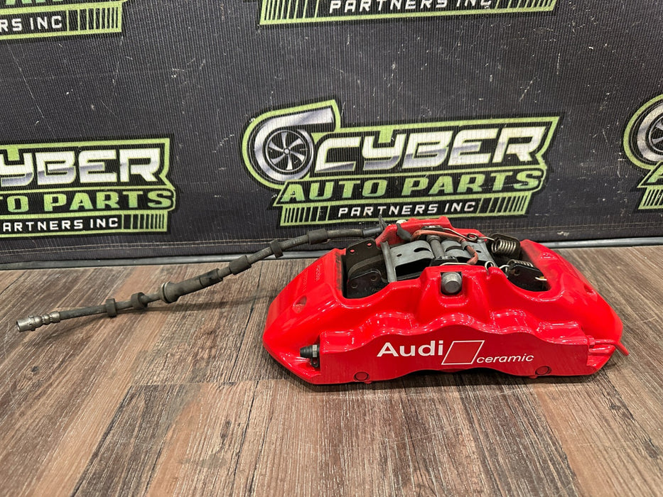 2021 AUDI R8 FRONT LEFT RED CARBON CERAMIC BRAKE CALIPER OEM *MINT CONDITION!*