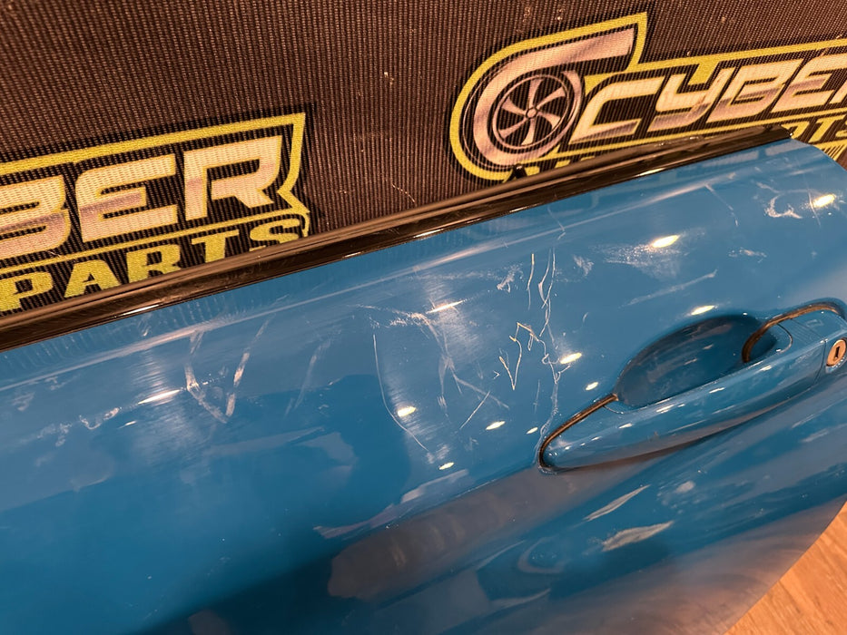 2015-2020 BMW M4 F82 FRONT LEFT DRIVER DOOR LAGUNA SECA BLUE 448 MINOR SCRATCHES