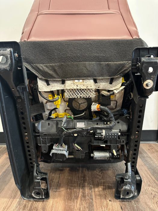 2017-2019 FORD F250 F350 F450 DARK MARSALA RED LEATHER DRIVER SEAT OEM *READ*