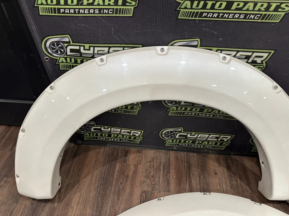 2017 2018 2019 FORD F350 FRONT REAR LEFT RIGHT WHITE FENDER FLARE SET OEM