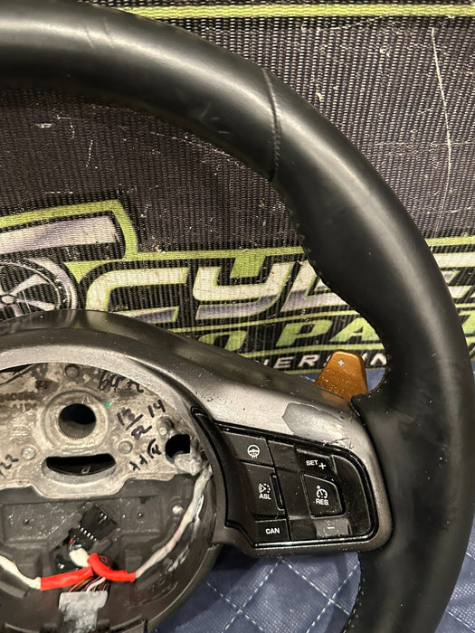 2015-2020 JAGUAR F TYPE R STEERING WHEEL FLAT BOTTOM EX53 3F563 AFE8PVJ ~READ!!~