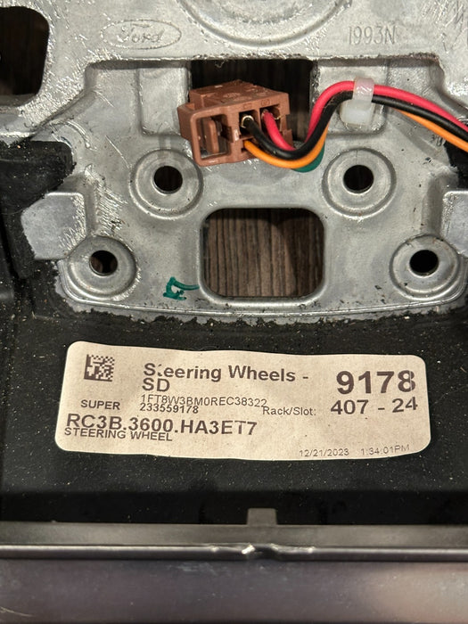 2023 2024 2025 FORD F250 F350 F450 STEERING WHEEL W ADAPTIVE/STEERING CC OEM