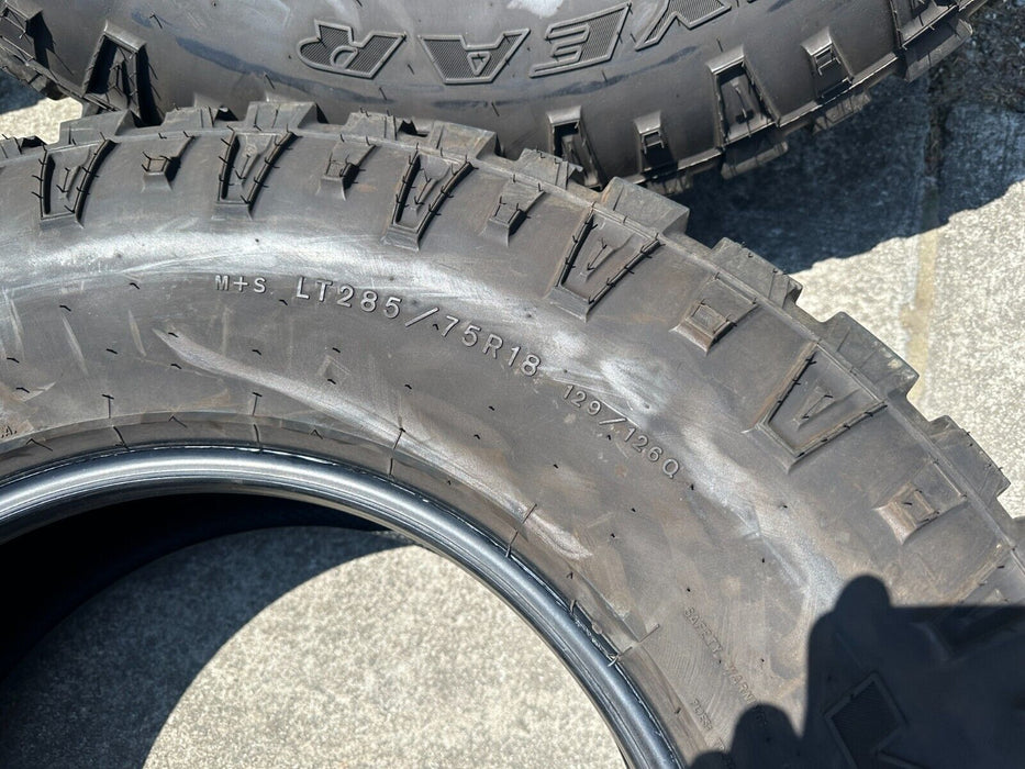 GOODYEAR DURATRAC LT285/75R18 TIRES SET (4) 400 MILES FORD F250