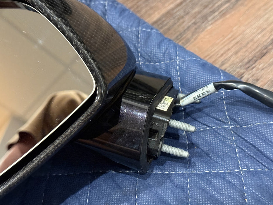 2014 AUDI R8 PLUS CARBON FIBER DOOR MIRRORS PAIR LEFT RIGHT OEM GENUINE