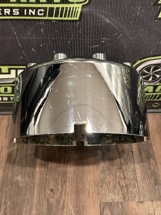 2017-2019 FORD F250 F350 F450 LEFT RIGHT CHROME WHEEL CENTER CAPS OEM *WEAR/READ