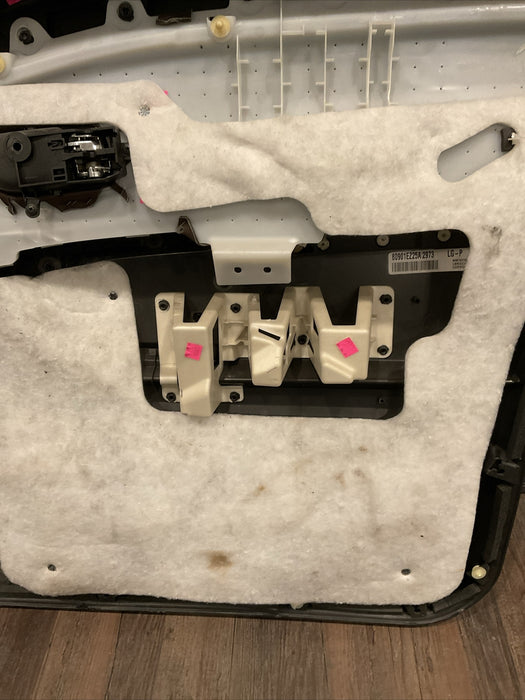 2016 NISSAN TITAN XD PLATINUM RESERVE FRONT LEFT DOOR PANEL WOOD LEATHER OEM