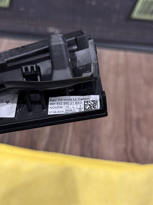 2014 PORSCHE 911 TURBO S 991 CARBON FIBER RIGHT DASH BOARD TRIM OEM 99155298021