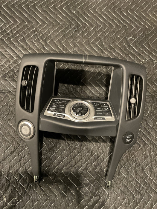 2011 NISSAN 370Z SPORT CENTER DASH RADIO & AC SURROUND TRIM OEM 2009-2020~WEAR~