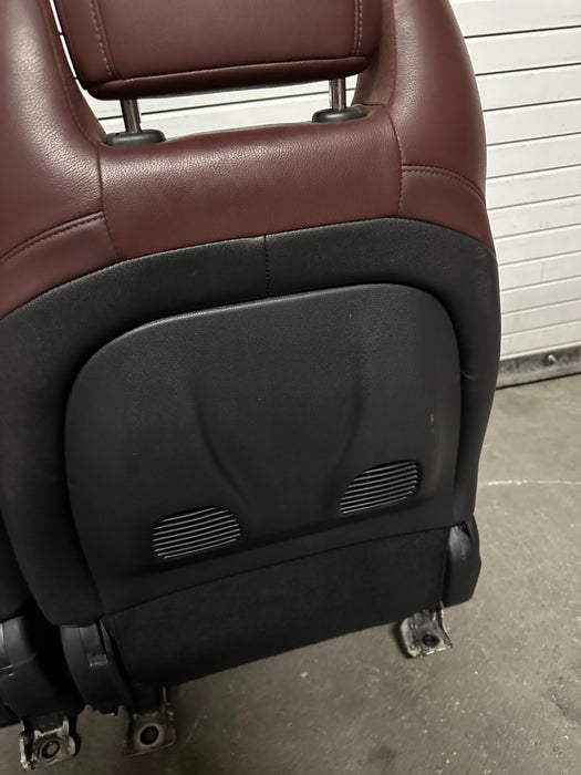 2010 NISSAN 370Z CONVERTIBLE FRONT LEFT DRIVER RIGHT PASSENGER SEATS BURGUNDY