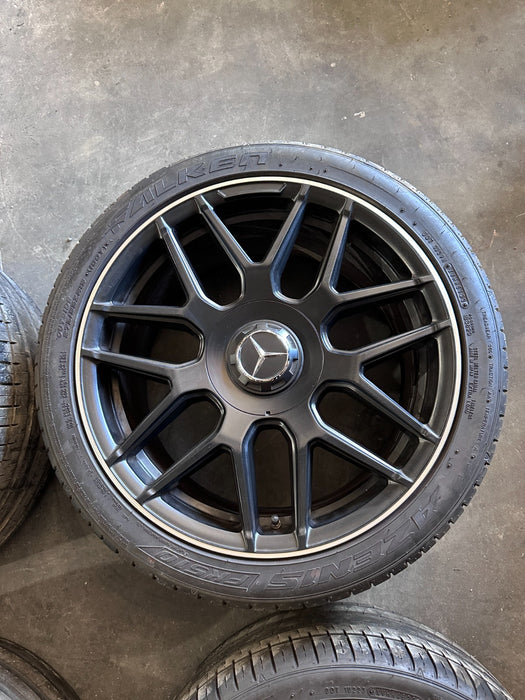 2015 MERCEDES-BENZ C63S AMG AFTERMARKET WHEELS RIMS TIRES SET 19X8.5 19x9.5 READ