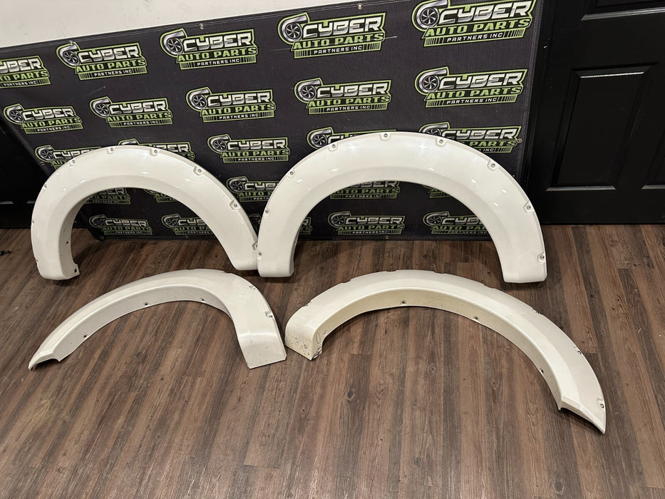 2017 2018 2019 FORD F350 FRONT REAR LEFT RIGHT WHITE FENDER FLARE SET OEM
