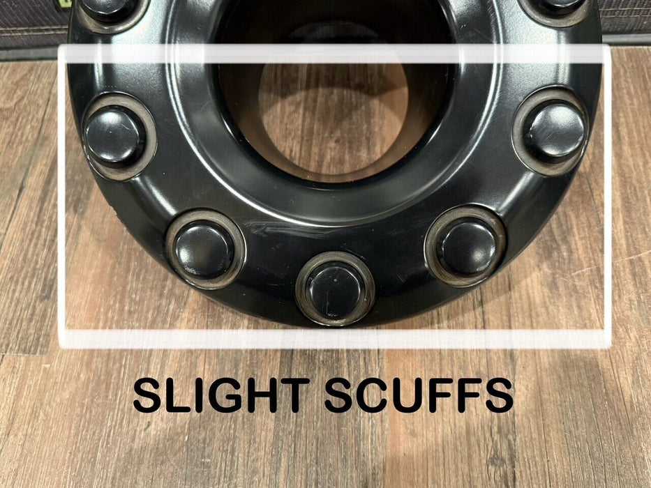 2017-2019 FORD F250 F350 F450 BLACK WHEEL HUB CAPS OEM *READ/CHIPS*