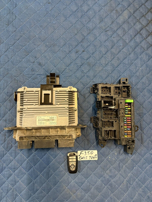 2019 FORD F450 ENGINE ECU ECM BCM CONTROL MODULE W KEY FOB OEM