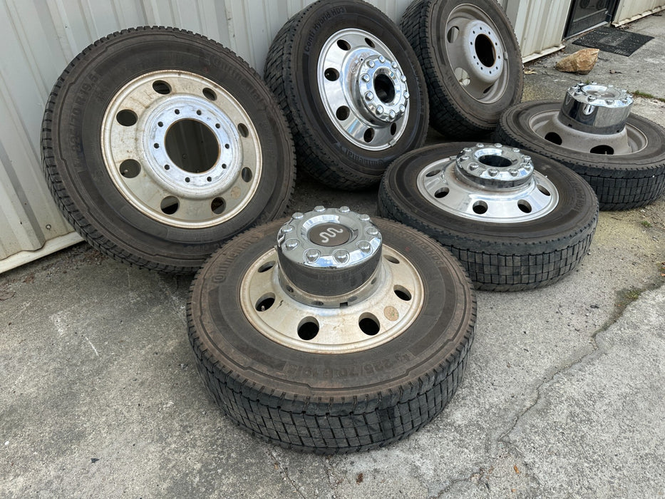 FORD F450 F550 RAM 4500 5500 10X225 FACTORY TAKE OFF WHEELS SET KING RANCH OEM