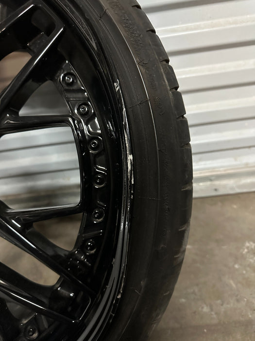 2021 AUDI R8 20X9 5X112 ANRKY FRONT WHEEL RIM TIRE GENUINE OEM ~MINOR BENT~
