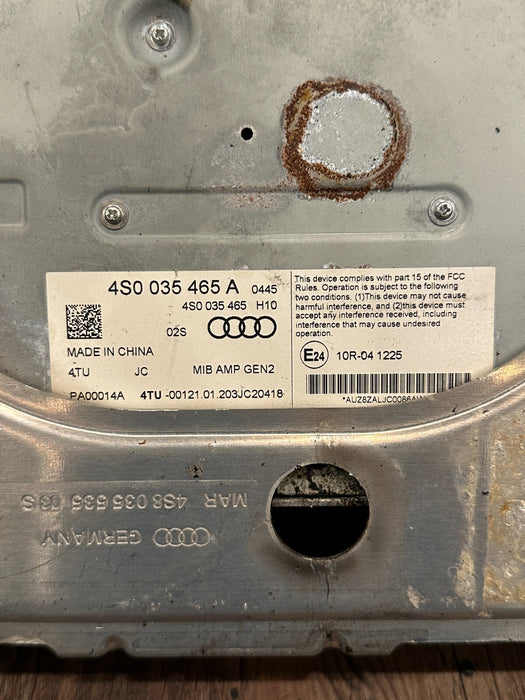 2021 AUDI R8 B&O BANG & OLUFSEN AMP AMPLIFIER 4S0 035 465 A
