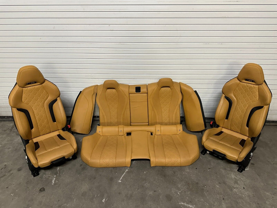 2020-24 BMW M8 GRAN COUPE INTERIOR FRONT REAR SAKHIR ORANGE HEAT/COOL SEATS OEM