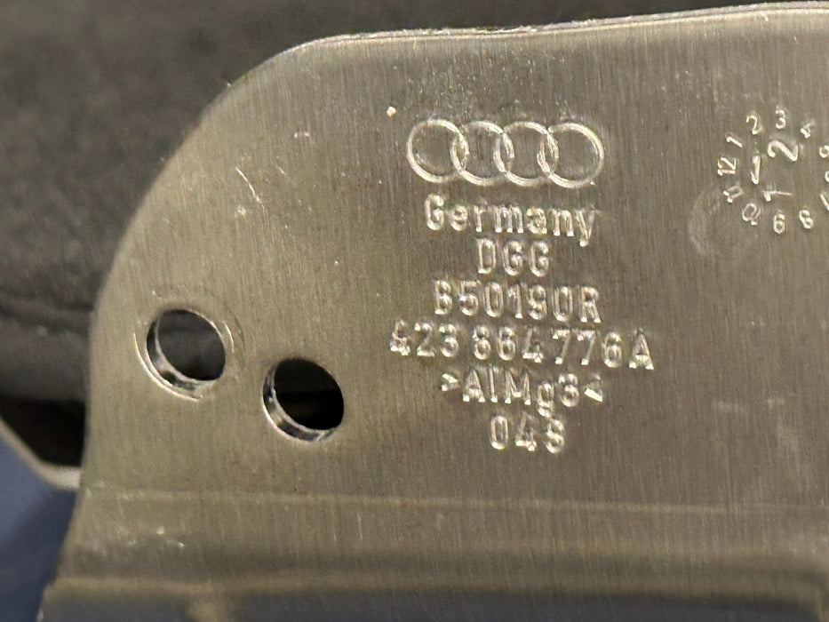 2014 AUDI R8  FLOOR MAT FOOT REST CARPET METAL UNDERNEATH OEM 423 864 420 B