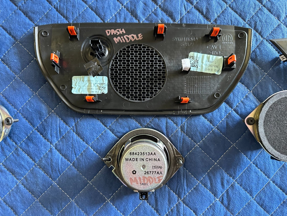 2022 RAM 1500 TRX FRONT REAR DOOR HEADLINER DASH ALPINE FULL SPEAKER SET OEM