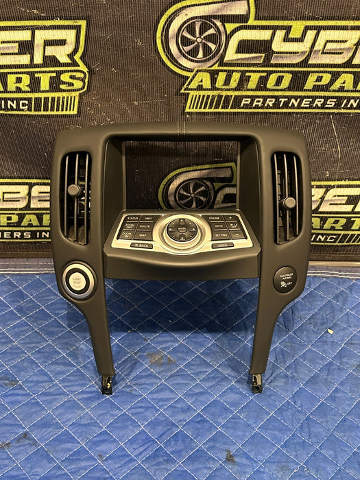 2013 NISSAN 370Z SPORT CENTER DASH AUDIO A/C CLIMATE CONTROL BEZEL PANEL OEM