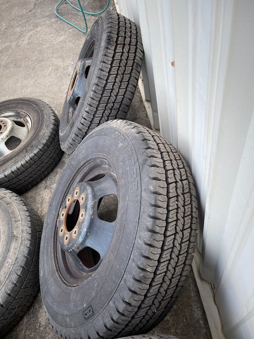 DODGE RAM 3500 8X6.5 8X165.1 DUALLY DRW WHEELS RIMS TIRES (6) SET OEM STEEL