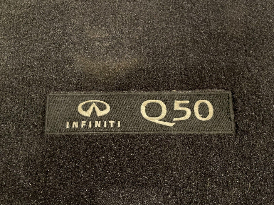 2017 INFINITI Q50 RED SPORT INTERIOR FRONT & REAR FLOOR CARPET MATS OEM *HOLE*