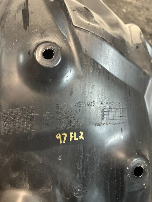 2020 BMW M4 F82 FRONT DRIVER LEFT FENDER LINER SET