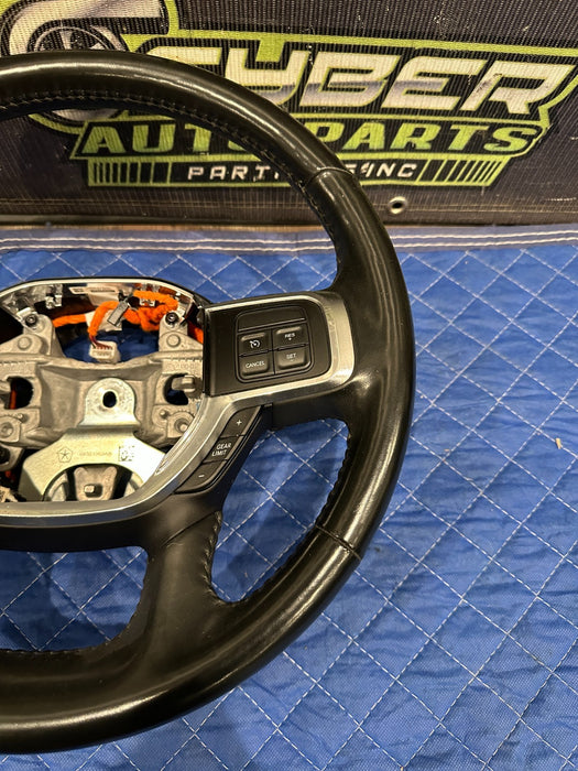 2021 RAM 2500 LARAMIE BLACK LEATHER HEATED STEERING WHEEL OEM