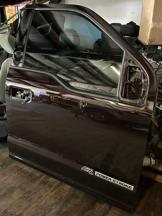 2017-19 FORD F250 F350 FRONT PASSENGER RIGHT DOOR OEM MAGMA RED (E2) *READ DESC