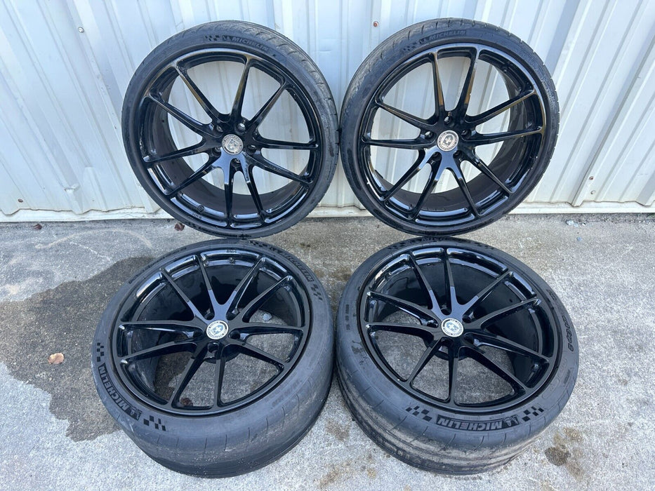 AUDI R8 5X112 HRE WHEELS RIMS P104 20X12 +46 / 20X9 +38 MICHELIN TIRES