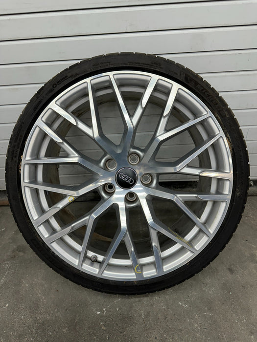 2017 AUDI R8 FRONT WHEEL RIM TIRE 245/30 20X8.5 OEM *BENT/READ*