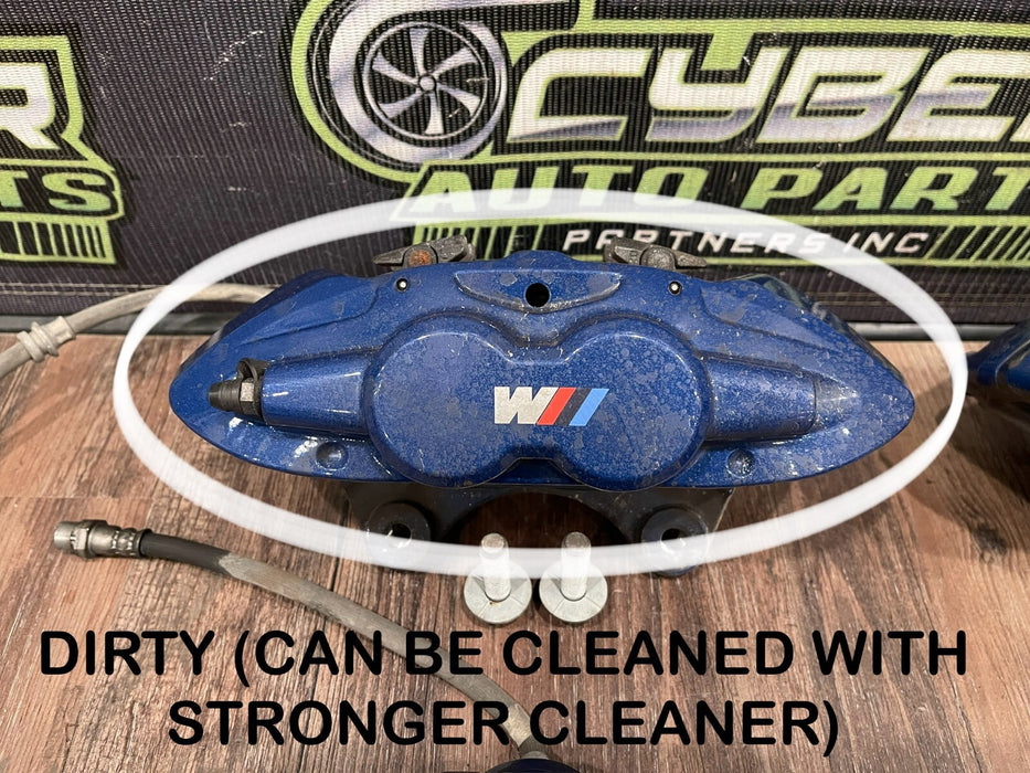 2020 BMW M4 F82 FRONT REAR LEFT RIGHT BLUE BREMBO BRAKE CALIPERS (448) OEM *READ