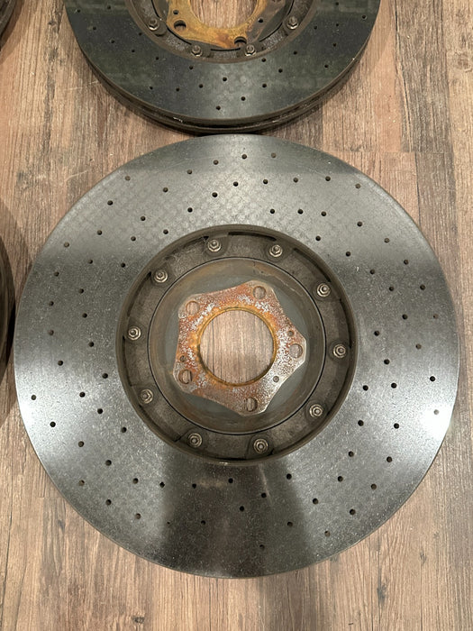 2018-2024 LAMBORGHINI URUS FRONT REAR CARBON CERAMIC BRAKE ROTORS SET OEM