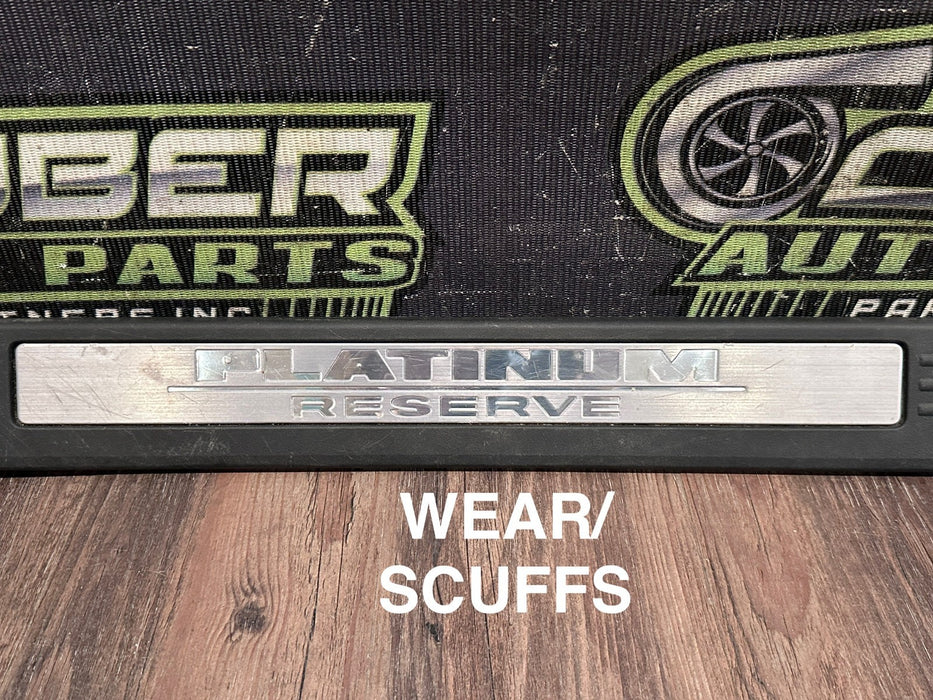 2017 NISSAN TITAN XD RESERVE FRONT LEFT DOOR SILL KICK PLATE OEM *WEAR/READ 3-5*