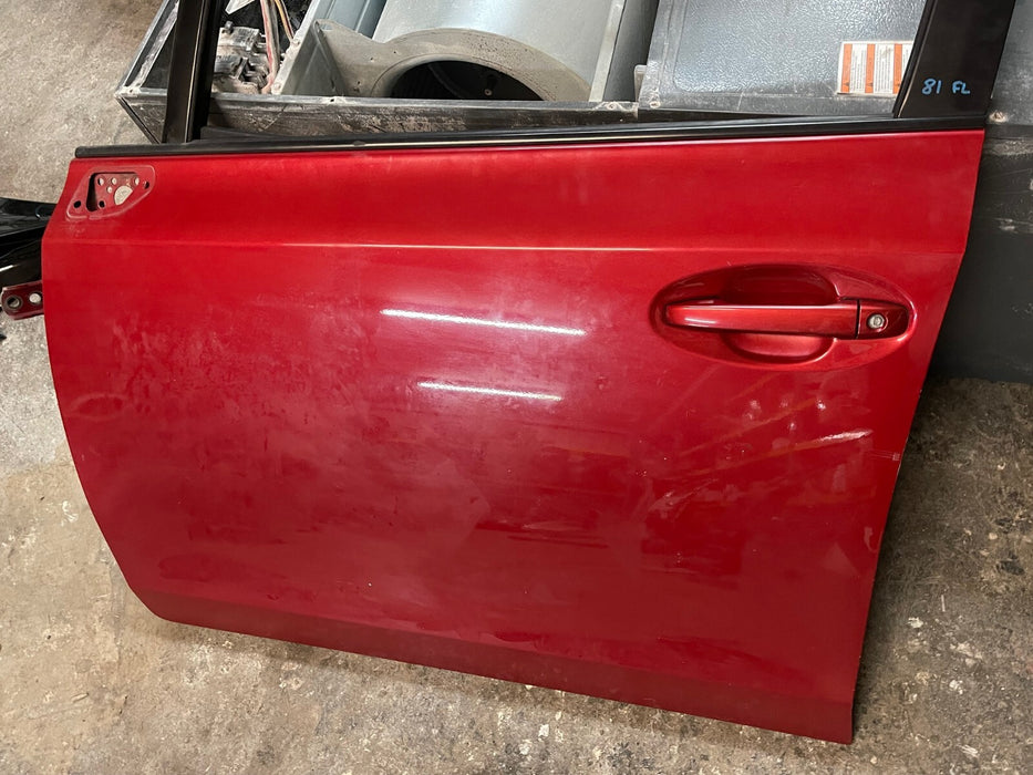 2014 TOYOTA PRIUS V FRONT LEFT LH RED DOOR W PANEL OEM *SUN DAMAGE* (READ!)