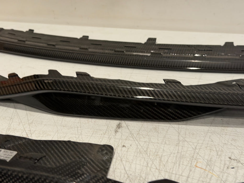 2020 2021 2022 2023 AUDI R8 CARBON FIBER FRONT BUMPER SPLITTER LIP OEM GENUINE