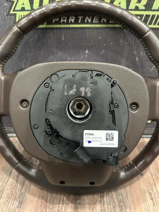 2017-19 FORD F250 F350 F450 LIMITED BROWN STEERING WHEEL ADATIVE & STEERING OEM