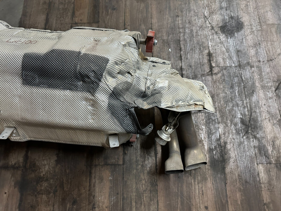 2018 AUDI R8 EXHAUST MUFFLER W SHIELDS ASSEMBLY OEM