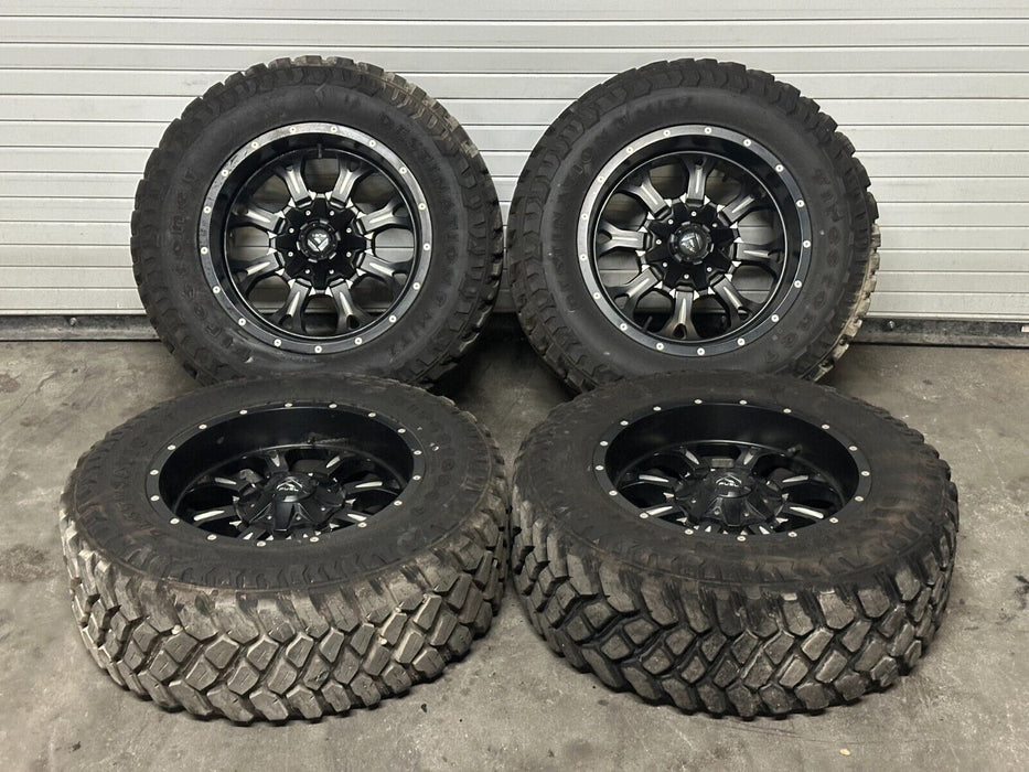 FORD F250 8X170 FUEL 20X10 WHEELS RIMS 35X12.50 FIRESTONE DESTINATION M/T 2 TIRE